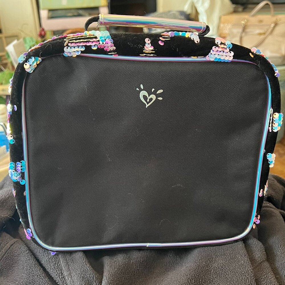 Justice Lunchbox - Black Satin & Iridescent Sequin Stars - Picture 4 of 7